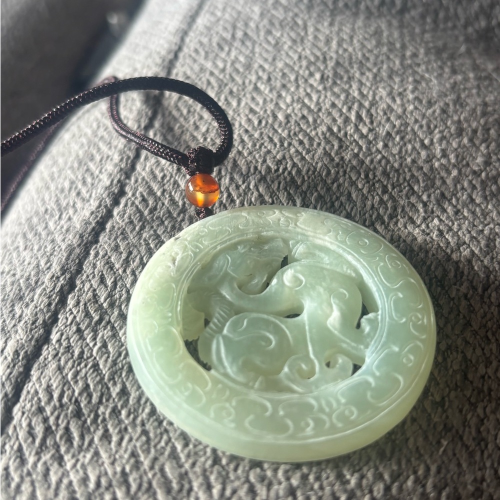 Xiu Yu Jade Pendant Necklace